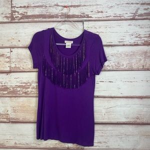 LAROK FRINGE GOLD TSHIRT